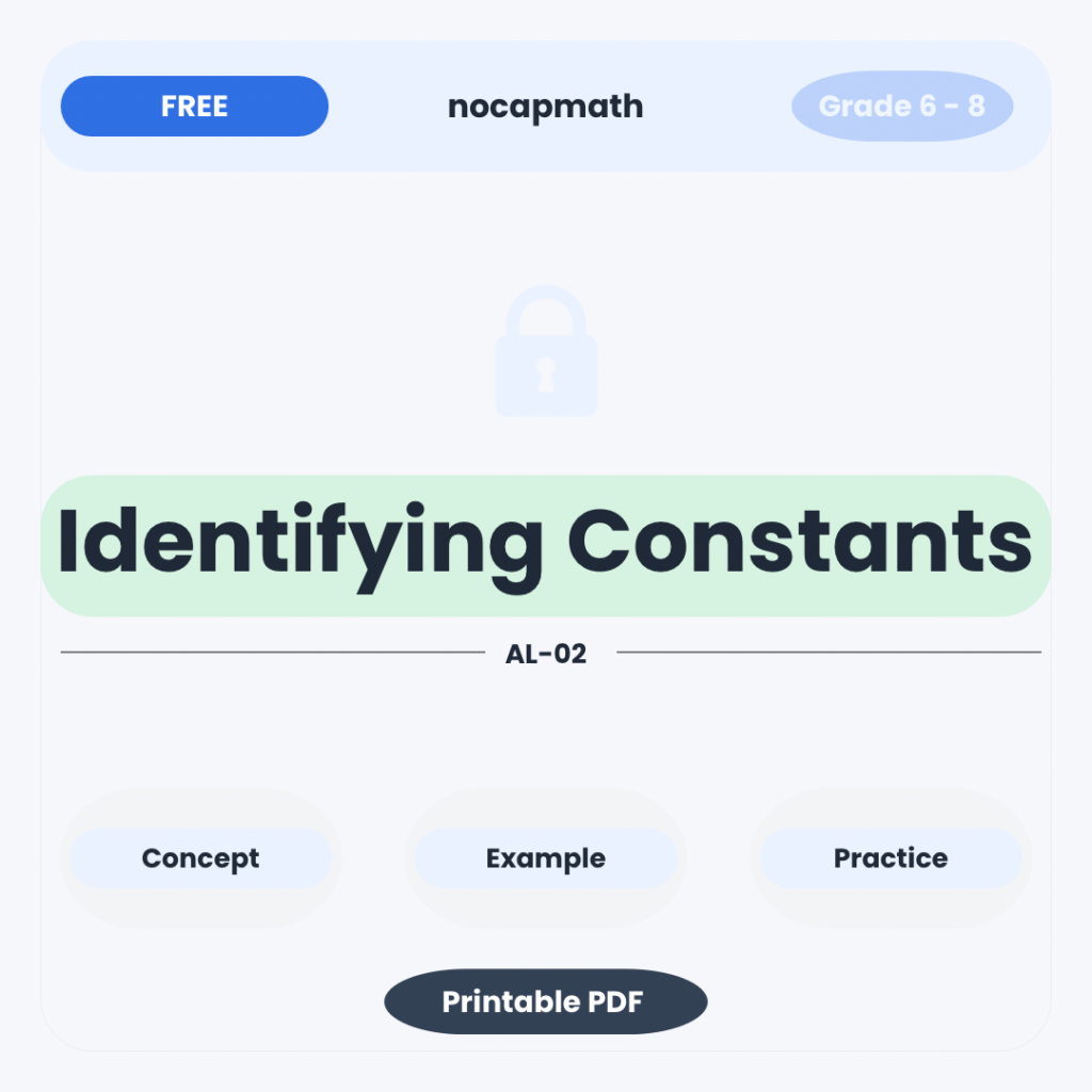 Identifying constants worksheet thumbnail