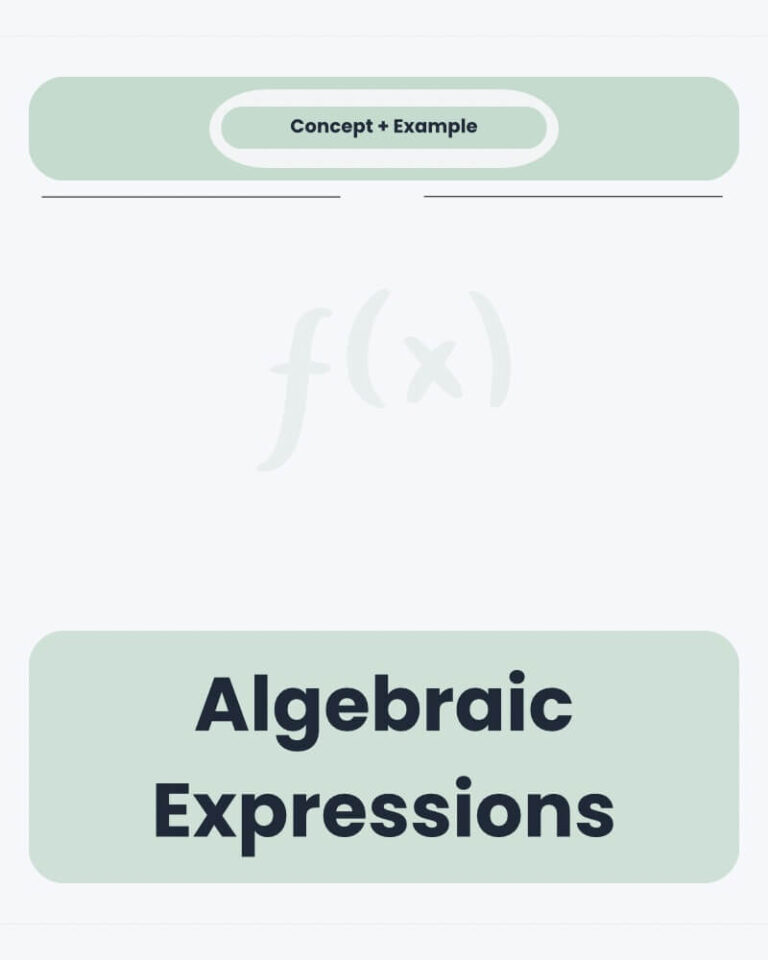 Algebraic Expressions Concept in Algebra