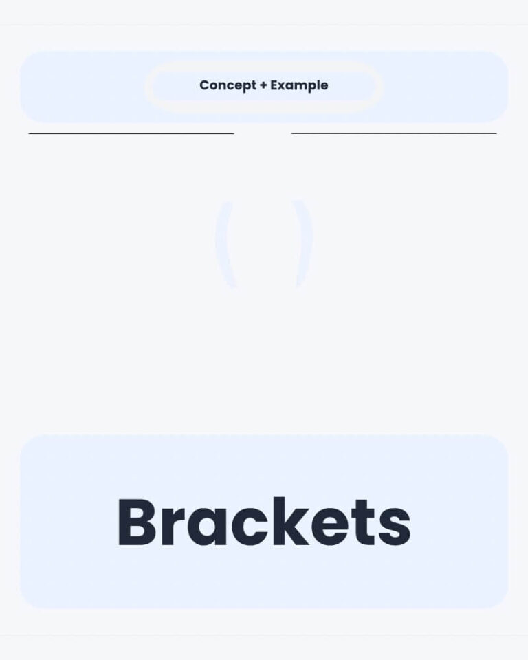 Brackets Concept in Algebra