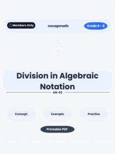Division in Algebraic Notation Worksheet Thumbnail