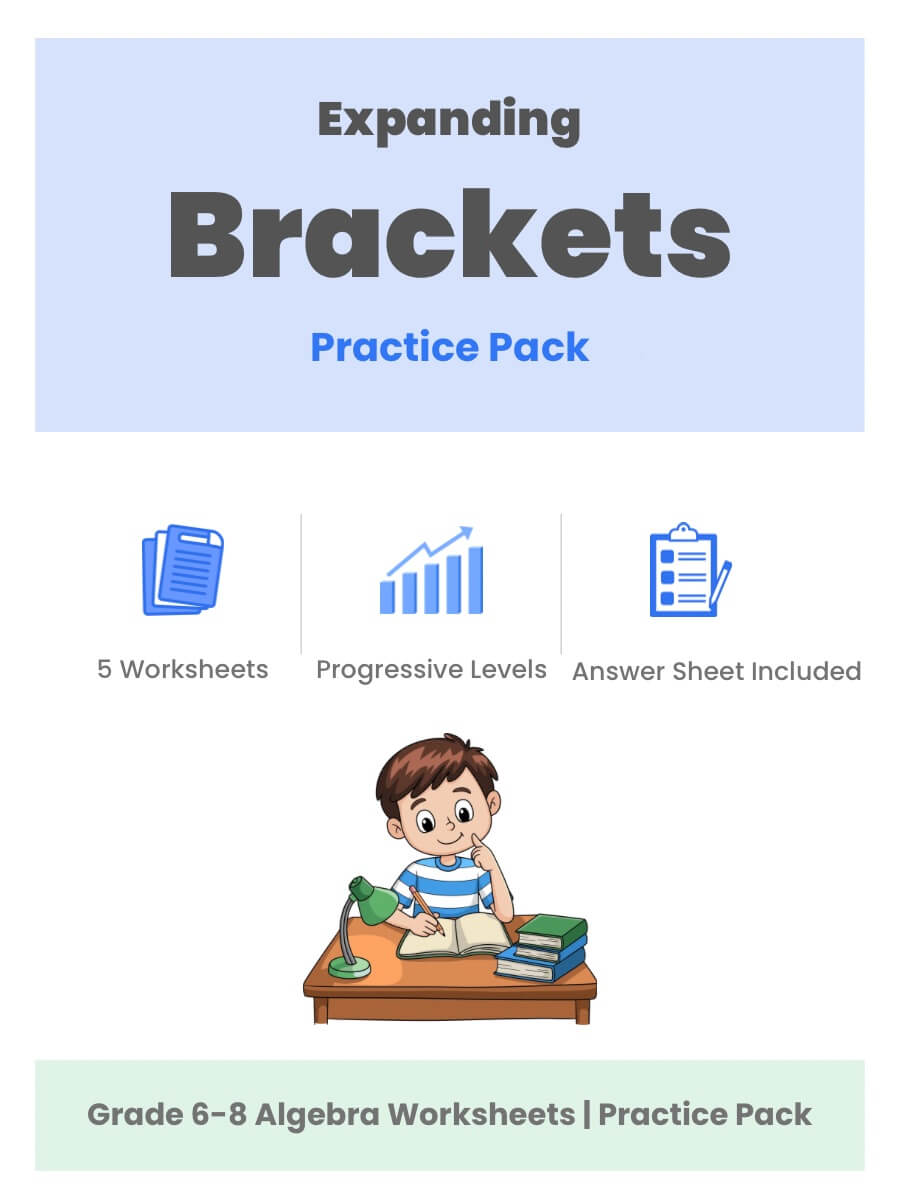 Expanding brackets practice pack thumbnail