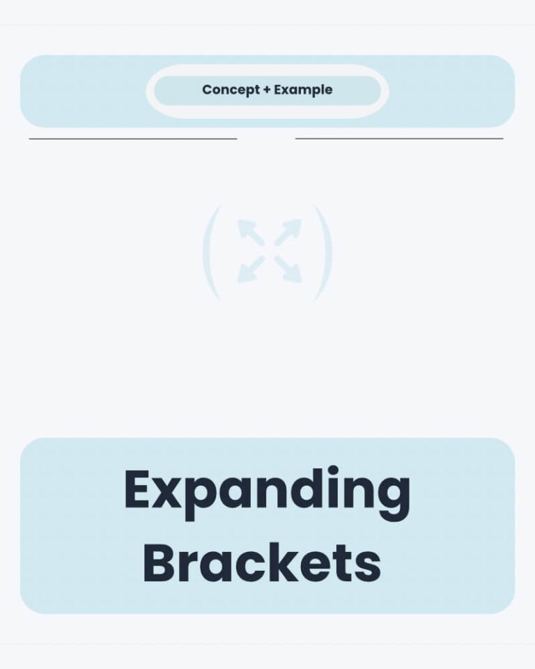 Expanding Brackets Concept in Algebra