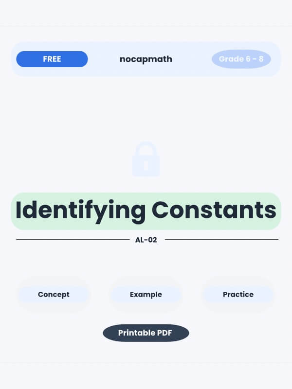 Identifying Constants Worksheet Thumbnail