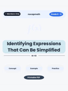 Identifying Expressions that can be Simplified Worksheet Thumbnail