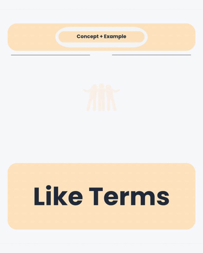 Like Terms Concept in Algebra