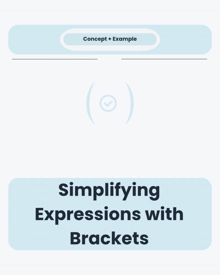 Simplifying Expressions with Brackets Concept in Algebra