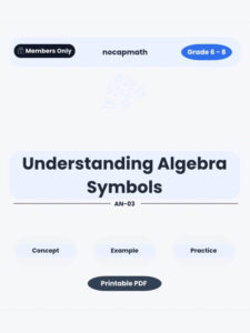 Understanding Algebra Symbols Worksheet Thumbnail