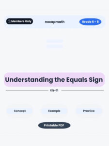 Understanding the Equals Sign Worksheet Thumbnail