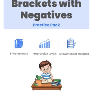 Expanding Brackets with Negatives Practice Pack Thumbnail
