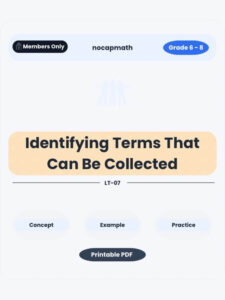 Identifying Terms that can be Collected Worksheet Thumbnail
