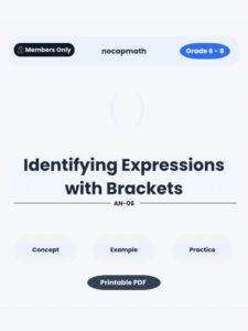 Identifying Expressions with Brackets Worksheet Thumbnail