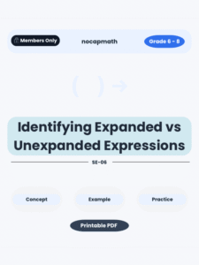 Identifying Expanded Vs Unexpanded Expressions Worksheet Thumbnail
