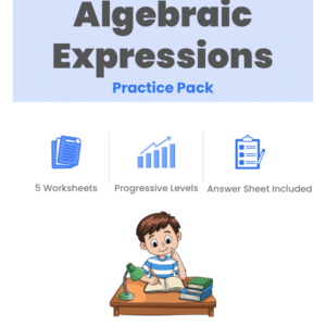 Parts of Algebraic Expressions Practice Pack Thumbnail